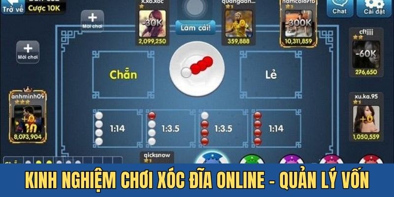 Quản lý vốn là kinh nghiệm chơi xóc đĩa online không thể thiếu