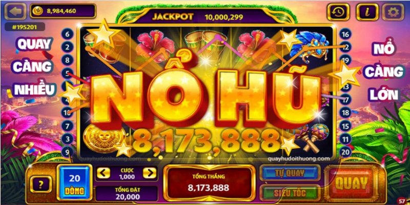 Luật chơi nổ hũ về cách vận hành được áp dụng chung cho mọi chủ đề slot tại 8XBET